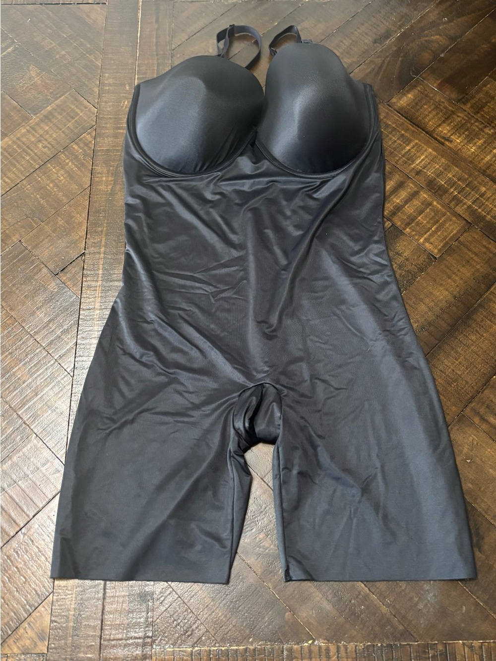 Red Hot Spanx Convertible Cupped Bodysuit Black Sz 1X